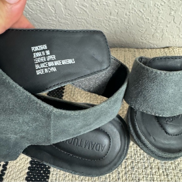 Adam Tucker Jenna Grey Suede Slingback Booties - Picture 2 of 7